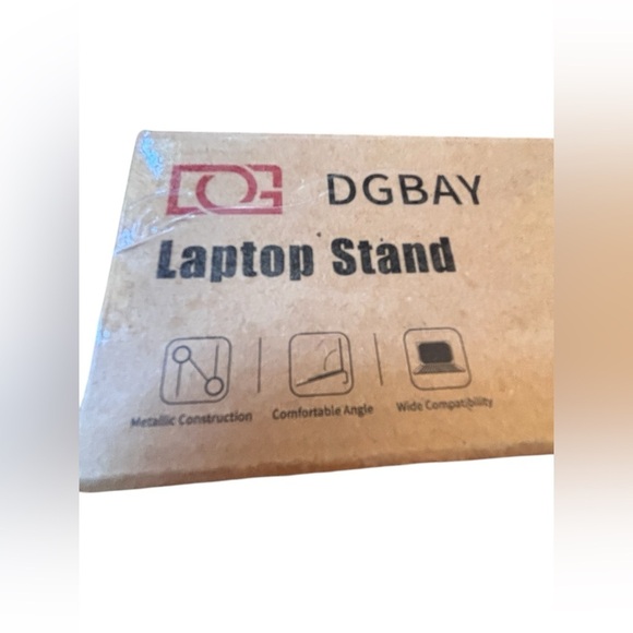 Laptop Stand Riser Silver Metal Ergonomic 11-17”  Vented Universal Compatible - Picture 2 of 3